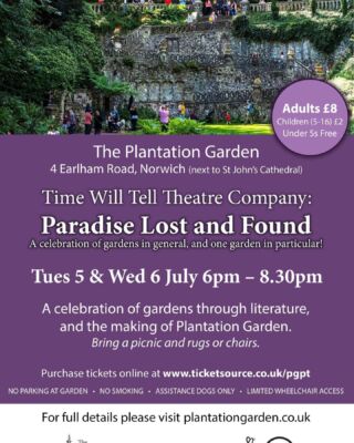 🪴Join us for a celebration of gardens🪴

🌳It is hard to believe that we have a month until we will be at The Plantation Garden in Norwich! 

🪴We are putting on a combined show with our new play 'An English Country Garden' which celebrates our love of gardens through literature followed by 'Paradise Lost and Found' our bespoke play telling the history of the secret garden in Norwich.

🌳Tickets for this family show can be found via the link in our bio⬆️

🪴 🪴🪴🪴🪴🪴🪴🪴🪴🪴🪴🪴🪴

#englishcountrygarden #plantationgardensnorwich #timewilltelltheatre #openairthreatre #makingadramaoutofhistory